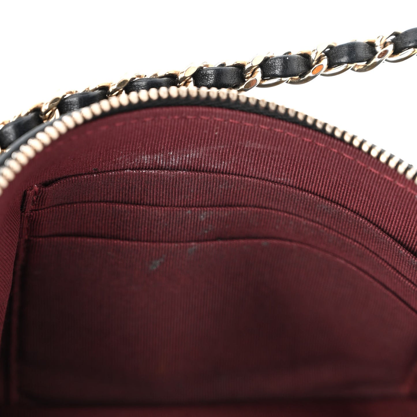 Lambskin Quilted Small Clutch With Chain Black