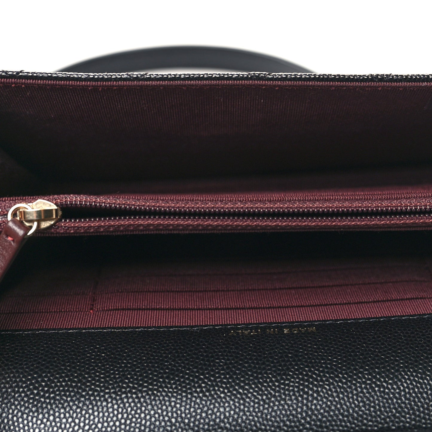 Caviar Quilted Square Wallet On Chain WOC Black