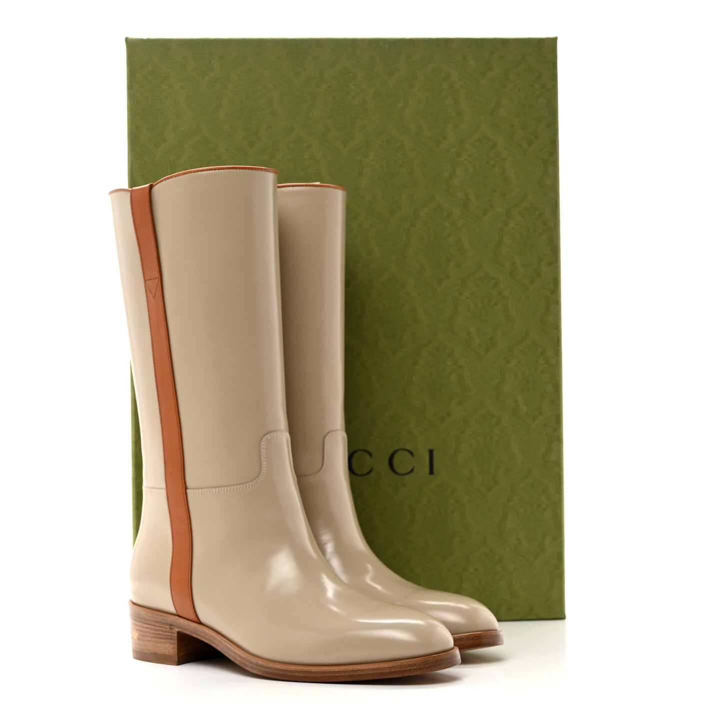 Brushed Calfskin Quebec Calfskin Tall Boots 6 Oatmeal Carnelian