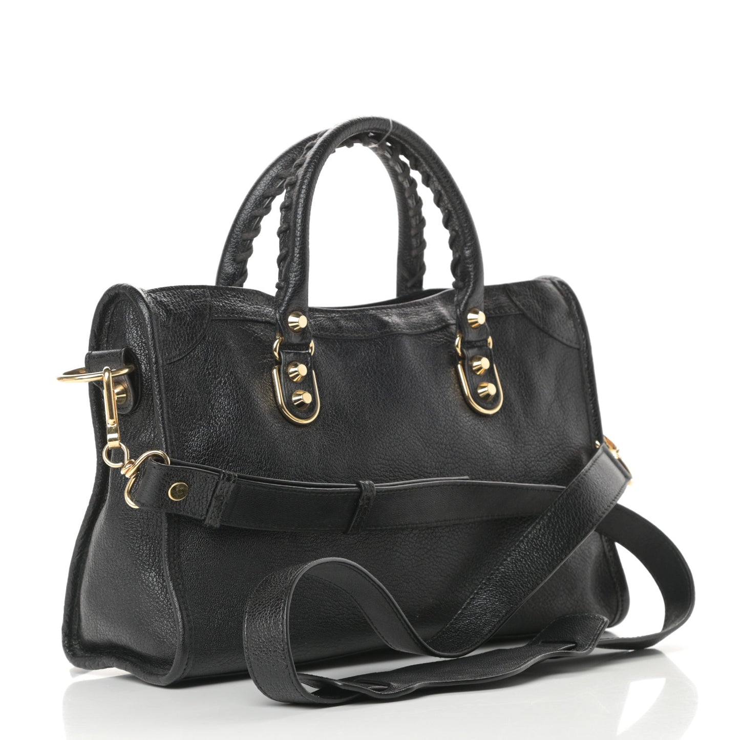 Chevre Gold Metallic Edge Hardware S City Black