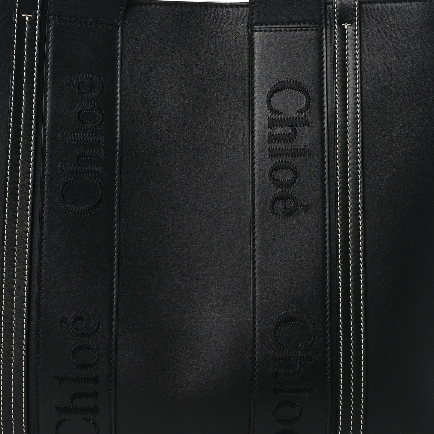 Calfskin Large Woody Tote Black
