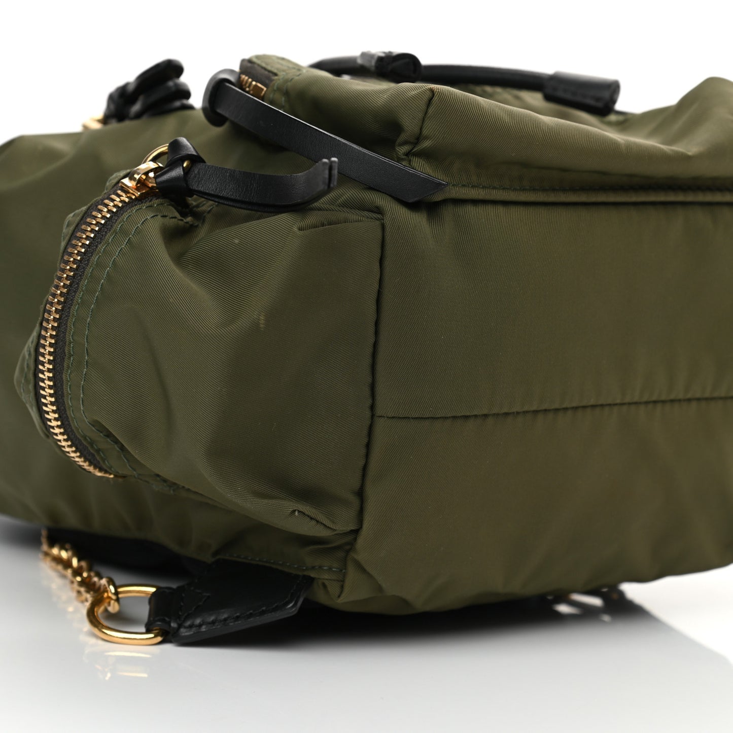 Nylon Small Crossbody Rucksack Backpack Canvas Green
