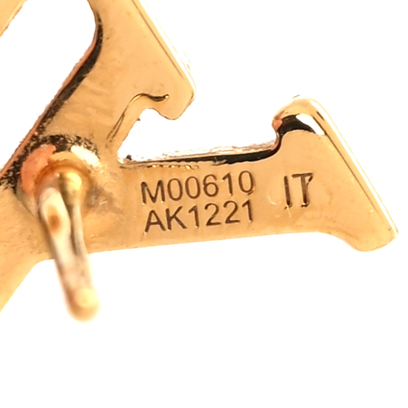 Metal LV Iconic Earrings Gold