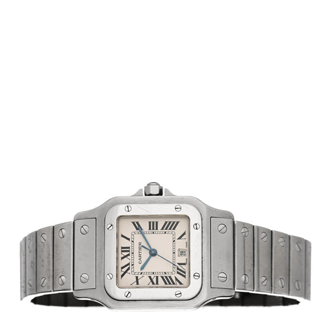 Stainless Steel 29mm Santos De Cartier Galbee Quartz Watch