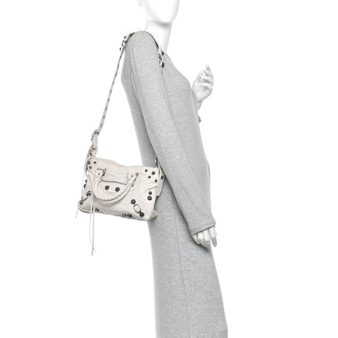 Agneau Arena Neo Cagole Medium Handbag White