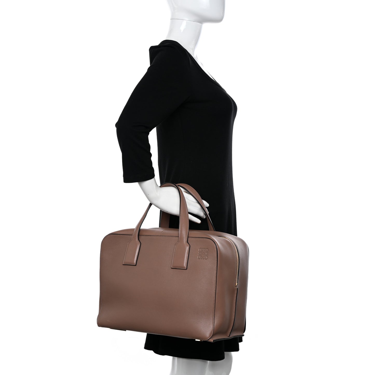 Calfskin Goya Weekender Bag Brown