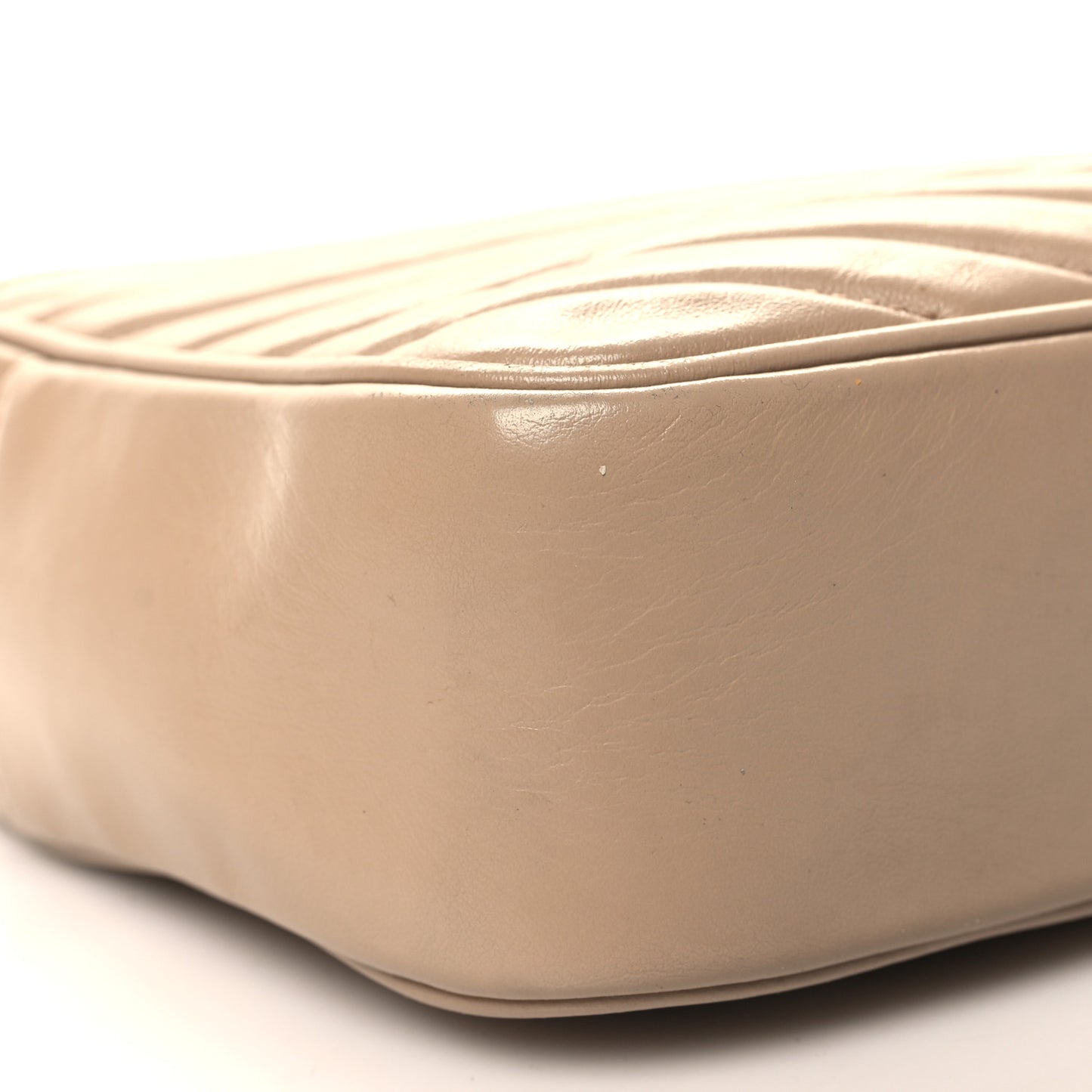 Calfskin Matelasse Monogram Lou Camera Bag Dark Beige