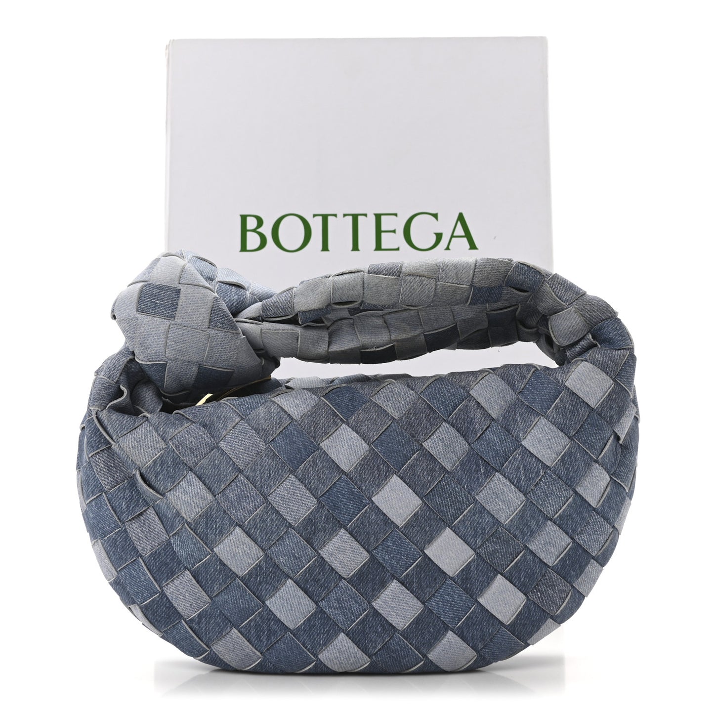 Nappa Denim Effect Intrecciato Mini Jodie Denim