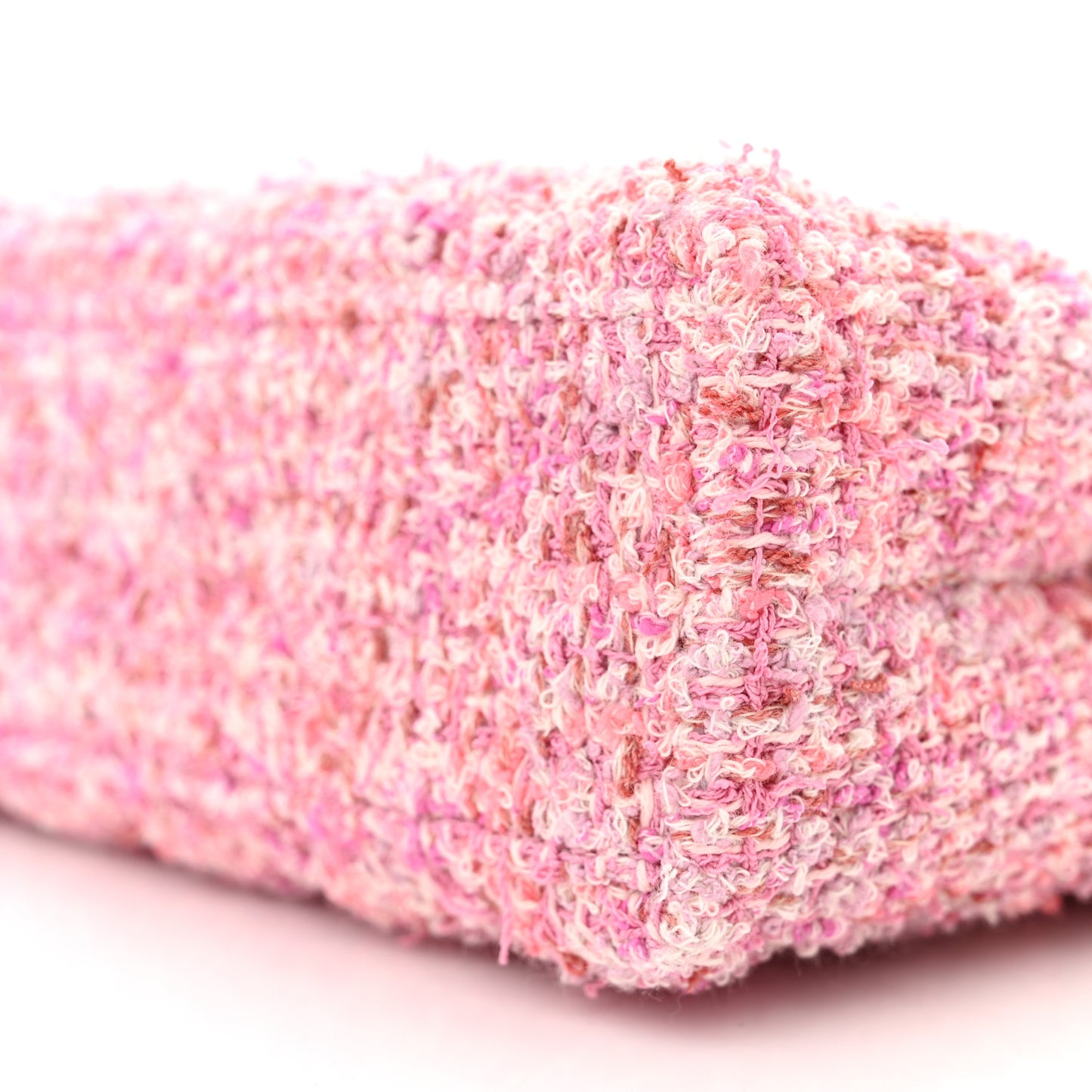 Tweed Quilted Nano Kelly Shopper Pink