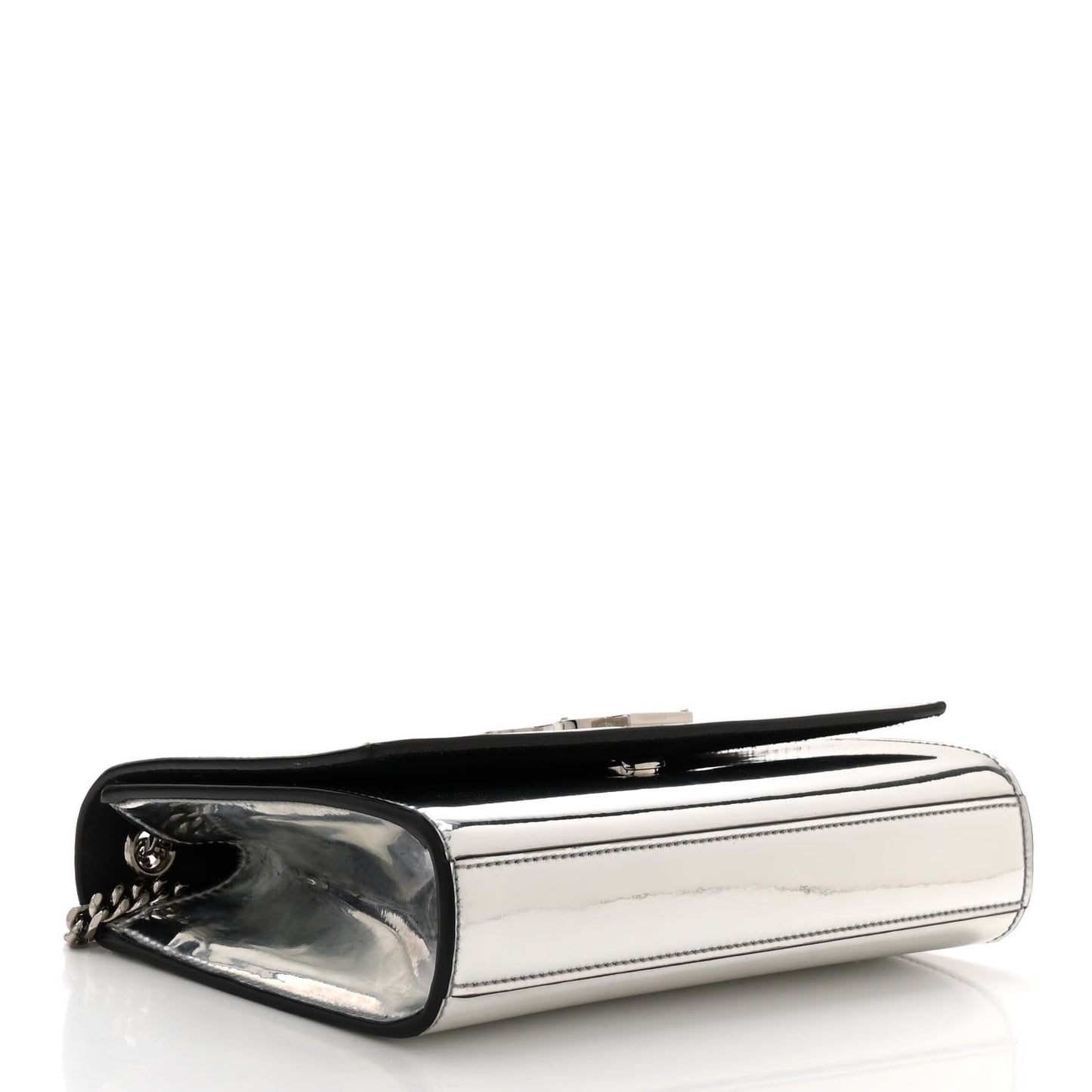 Vinyl Mirror Small Classic Monogram Kate Satchel Argento