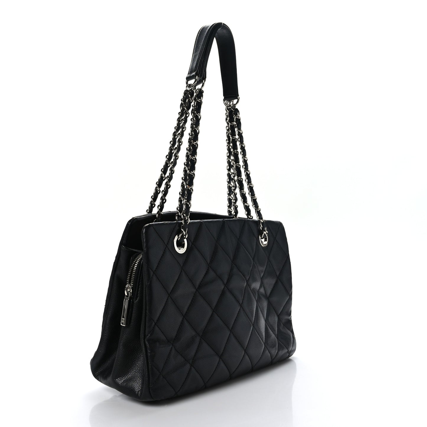Caviar Quilted Timeless CC Soft Tote Black