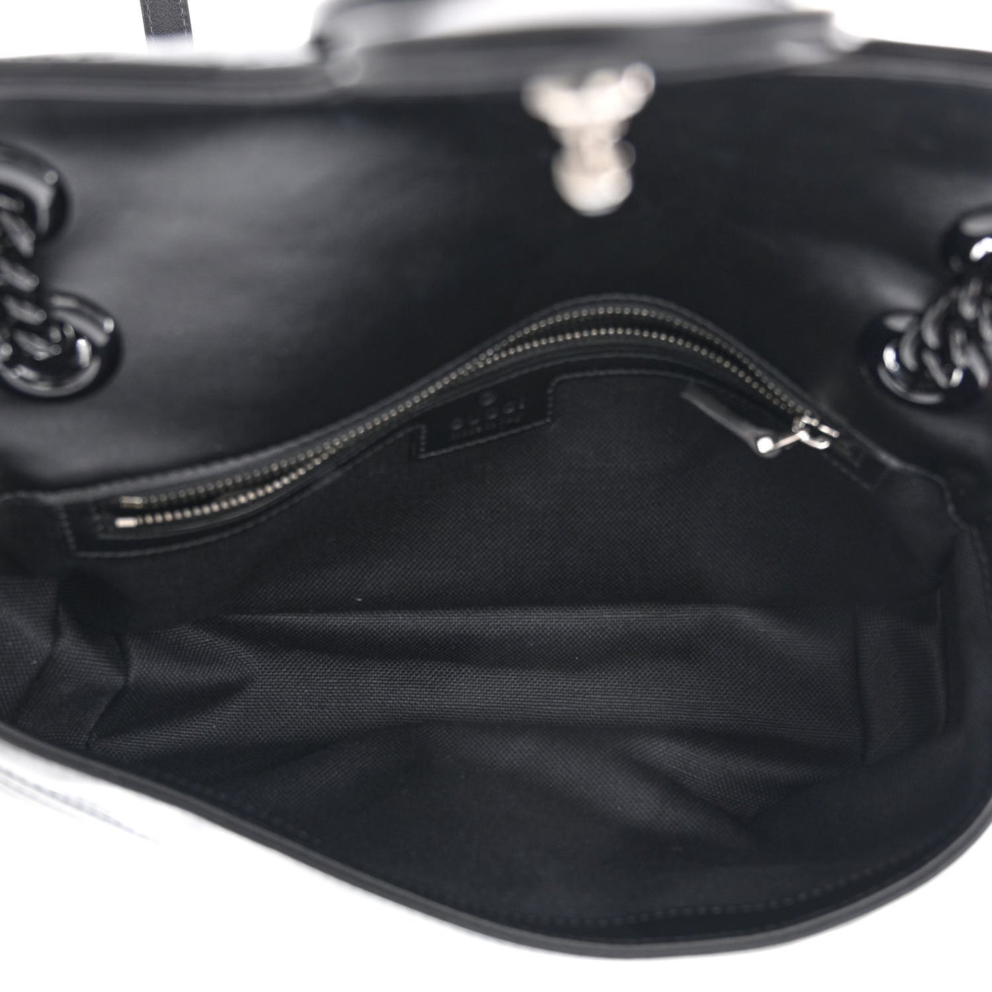 Calfskin Matelasse Monochrome Small GG Marmont Shoulder Bag Black