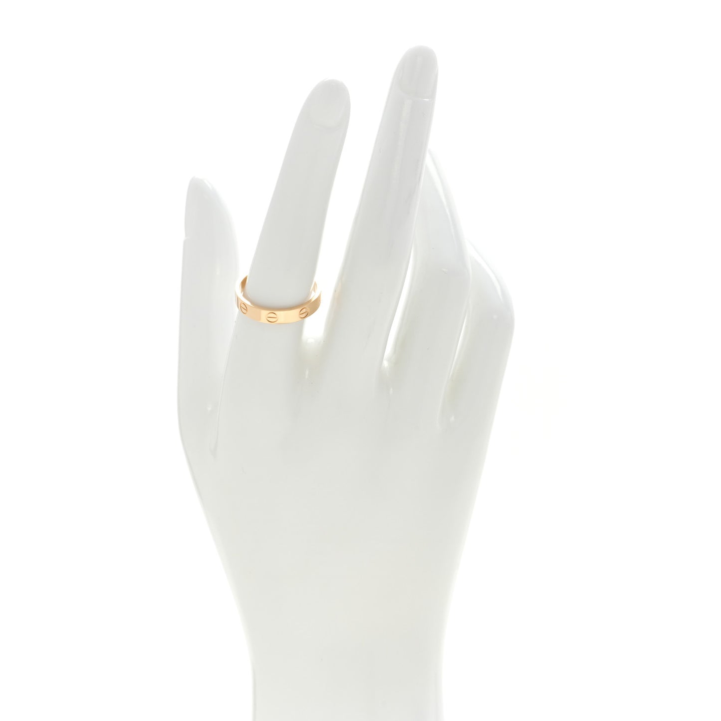 18K Yellow Gold 3.5mm LOVE Wedding Band Ring 56 7.5