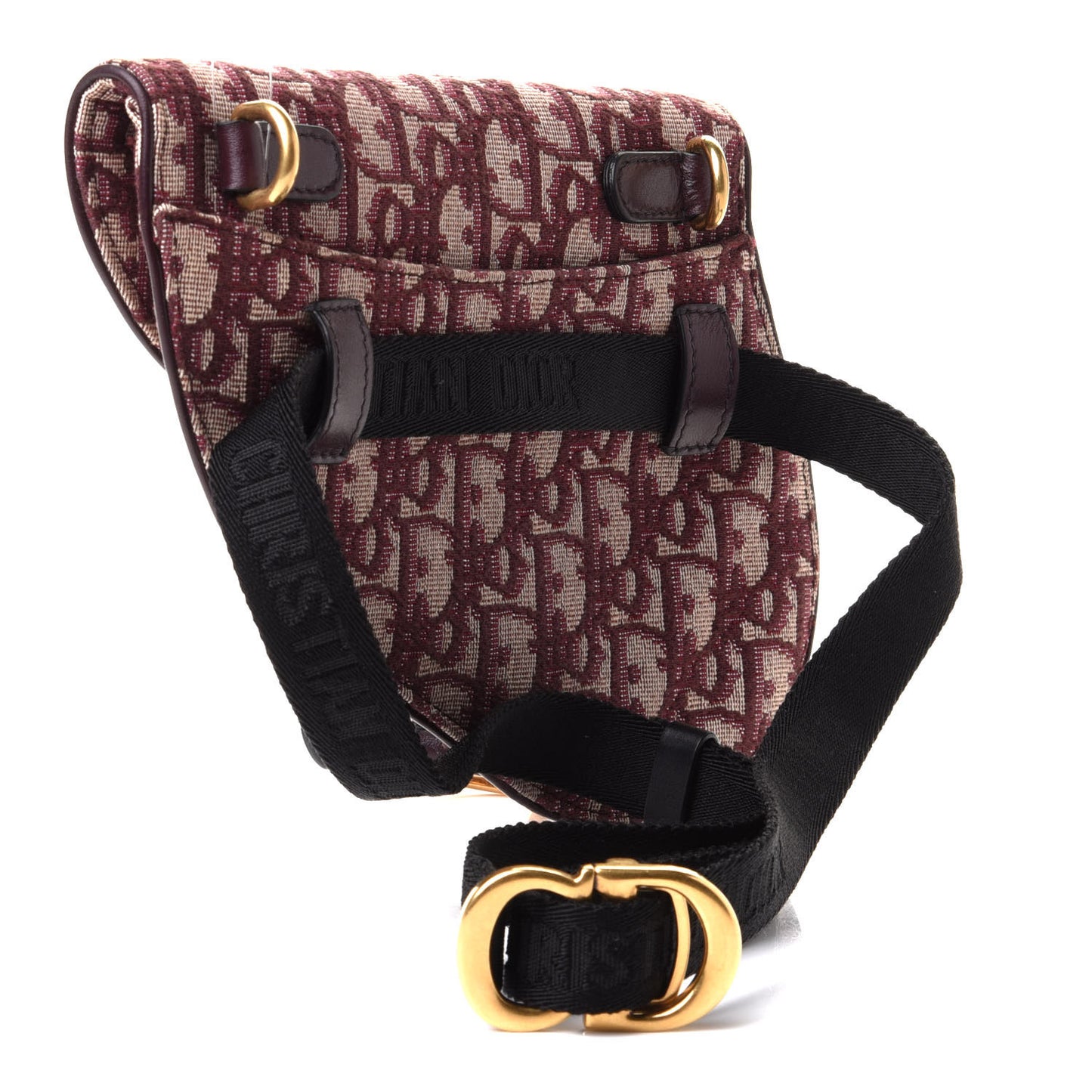 Oblique Saddle Pouch Bordeaux