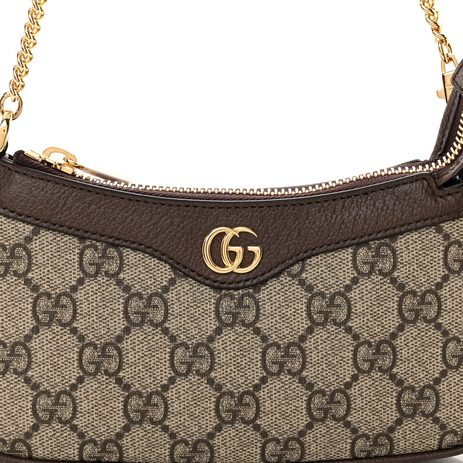 Gucci GG Supreme Monogram Textured Dollar Calfskin Mini Ophidia Chain Bag Beige Ebony 7 of 9