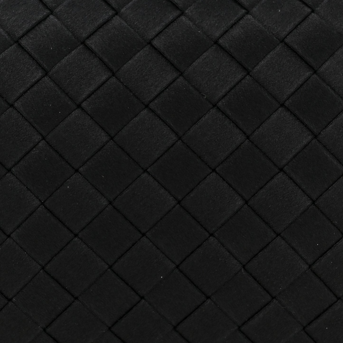 Satin Intreccio Impero Knot Clutch Black
