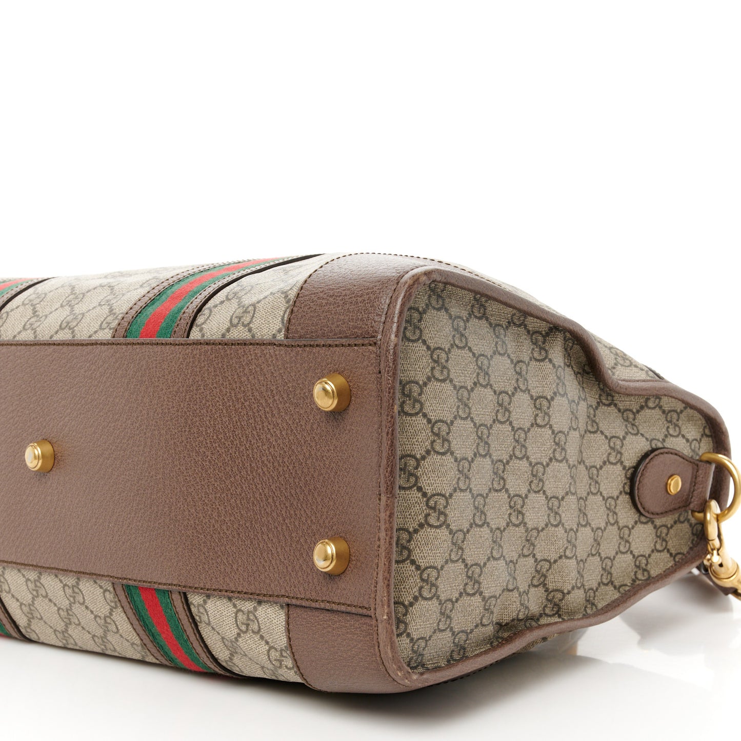 Soft GG Supreme Monogram Web Medium Duffle Bag Beige New Acero Crop