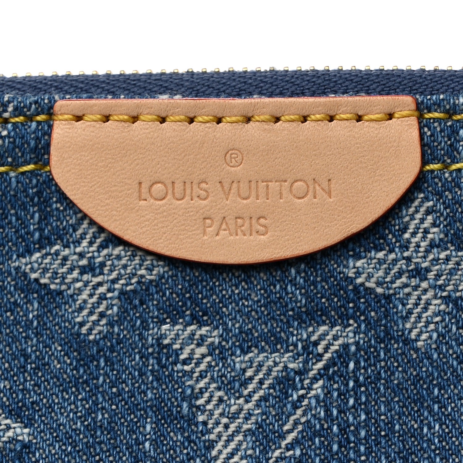 Louis Vuitton Monogram Denim Key Pouch Denim Blue 6 of 7