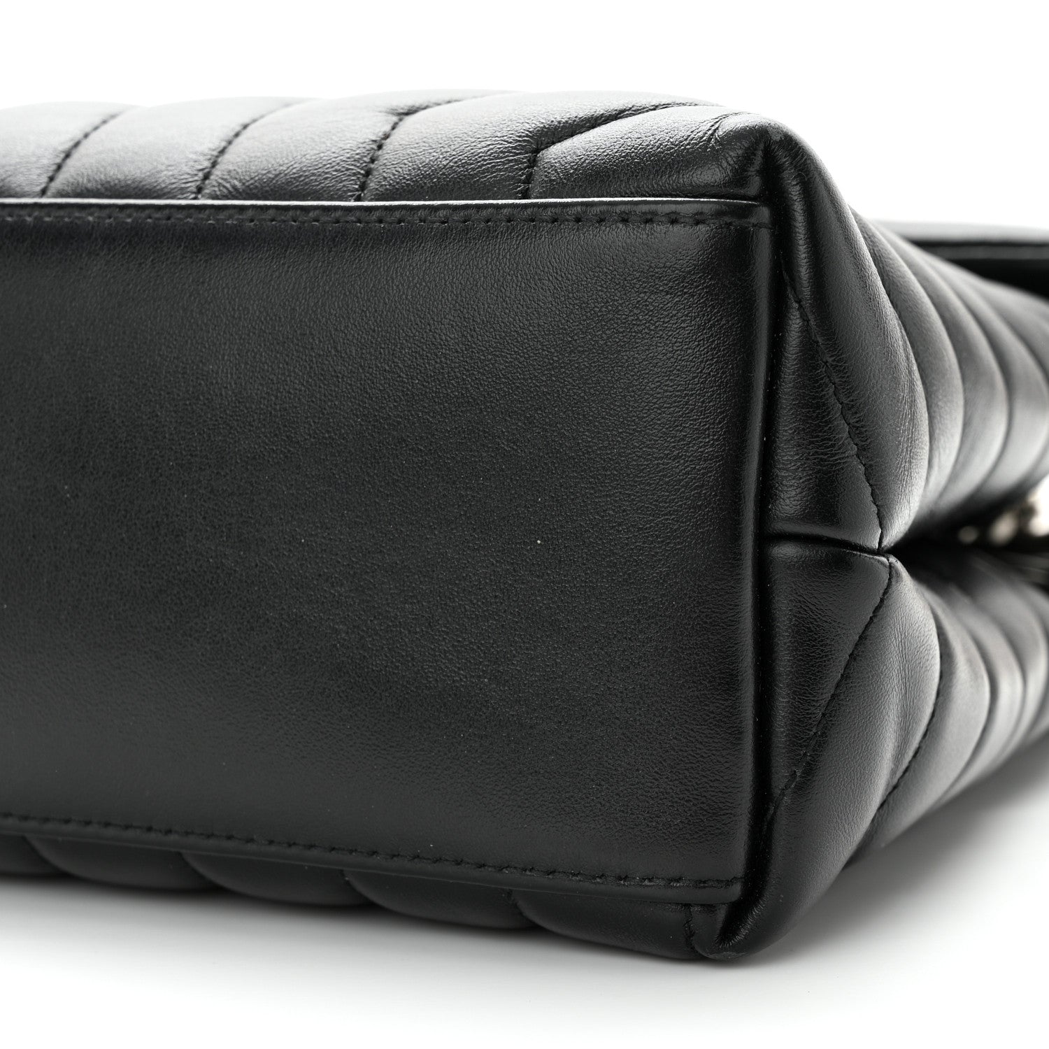 Saint Laurent Calfskin Y Quilted Monogram Medium Loulou Chain Satchel Black 10 of 14