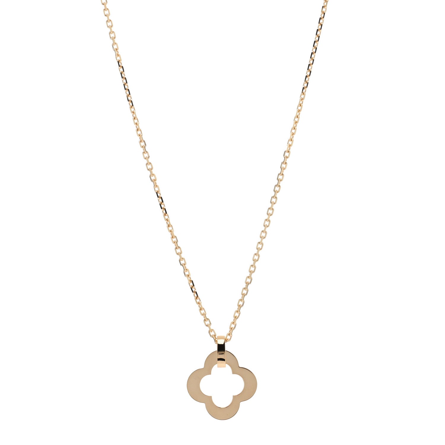 Van Cleef & Arpels 18K Yellow Gold Byzantine Alhambra Pendant Necklace