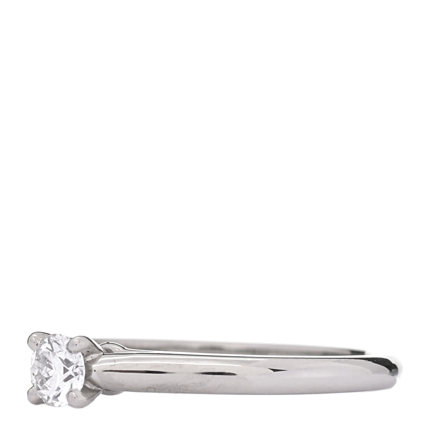 Platinum Diamond .19ct Solitaire Engagement Ring 50 5.25