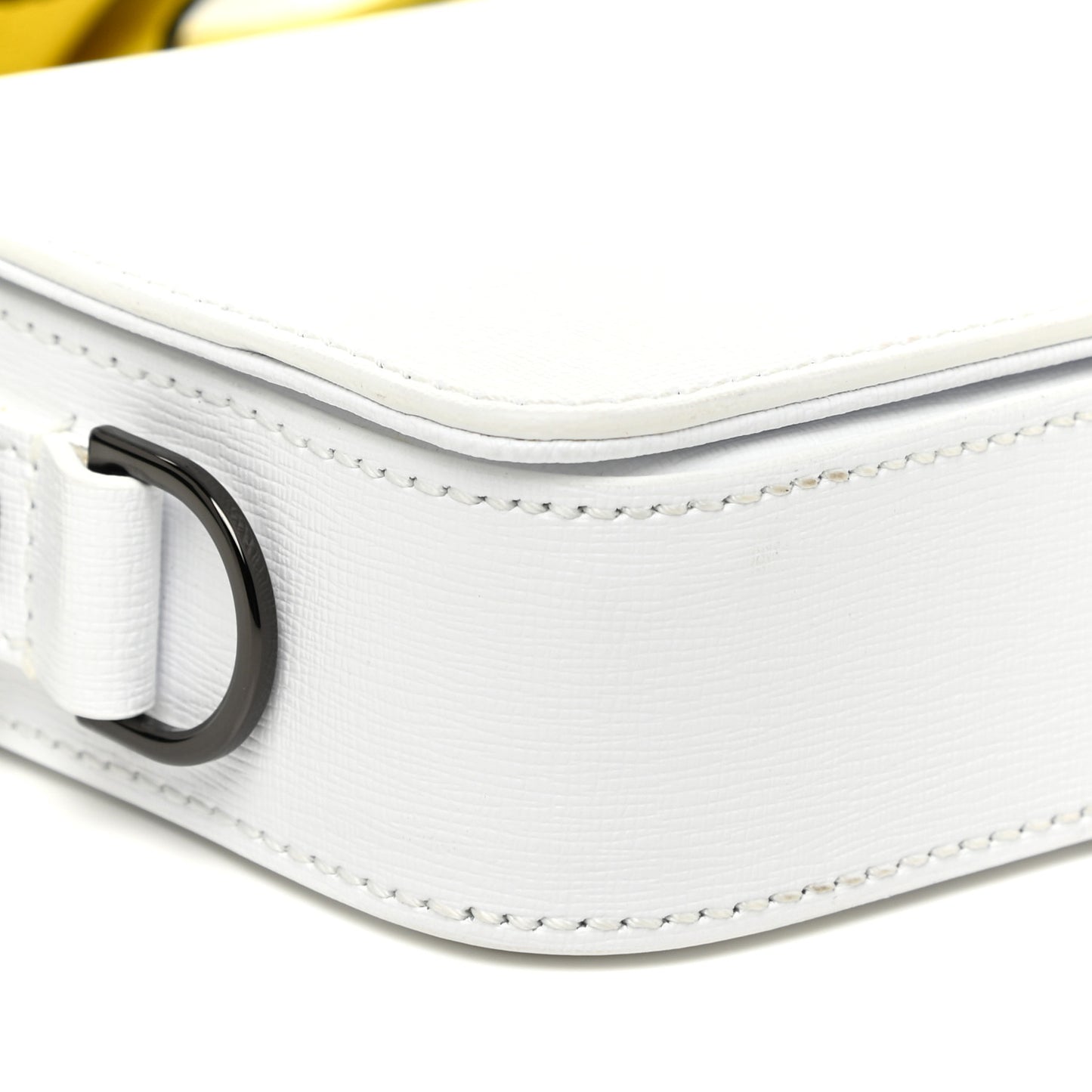 Saffiano Flap Shoulder Bag White