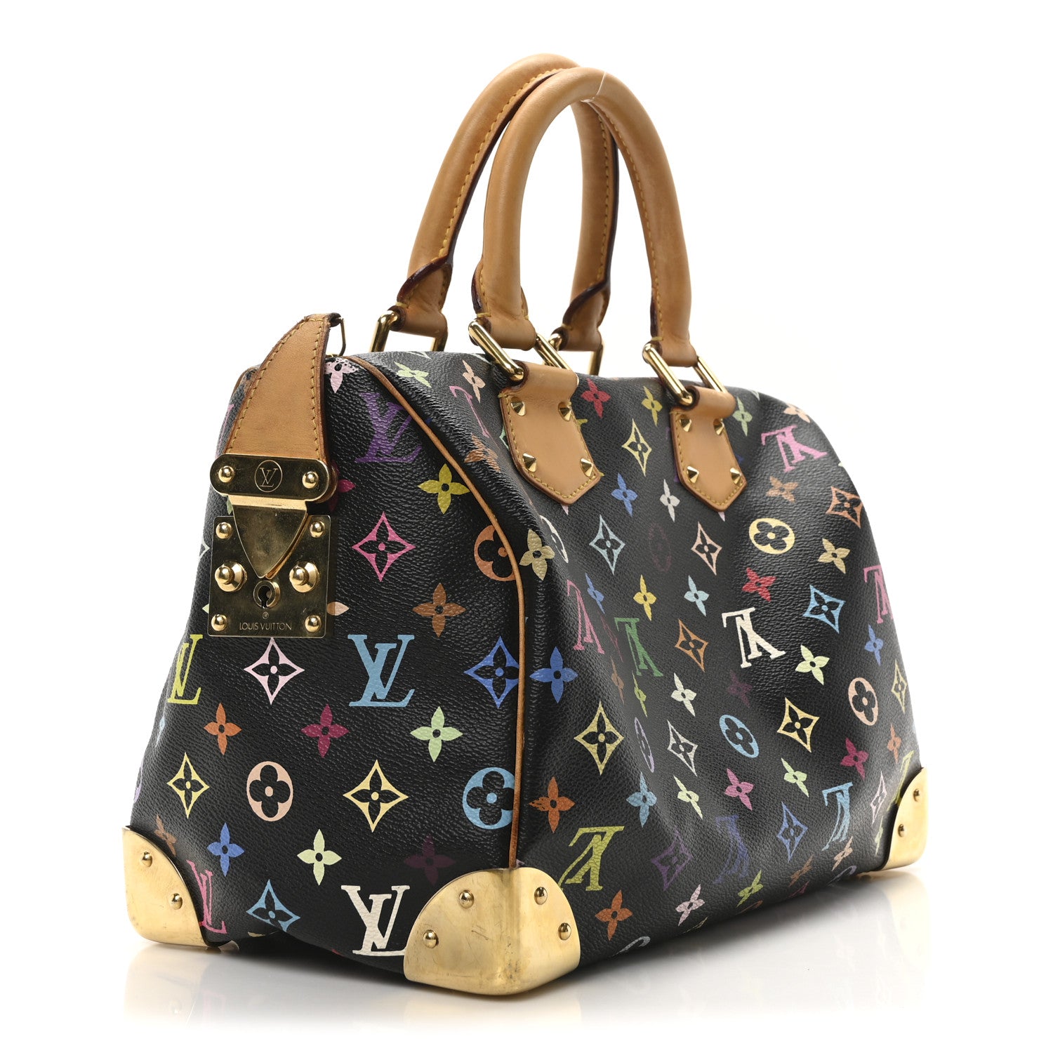 Louis Vuitton Monogram Multicolor Speedy 30 Black 3 of 9