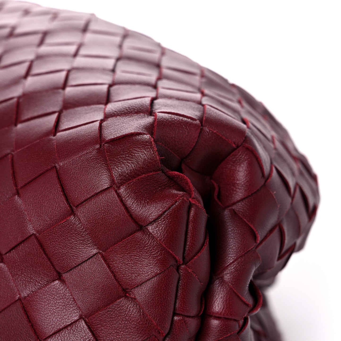Nappa Maxi Intrecciato The Pouch Oversized Clutch Bordeaux