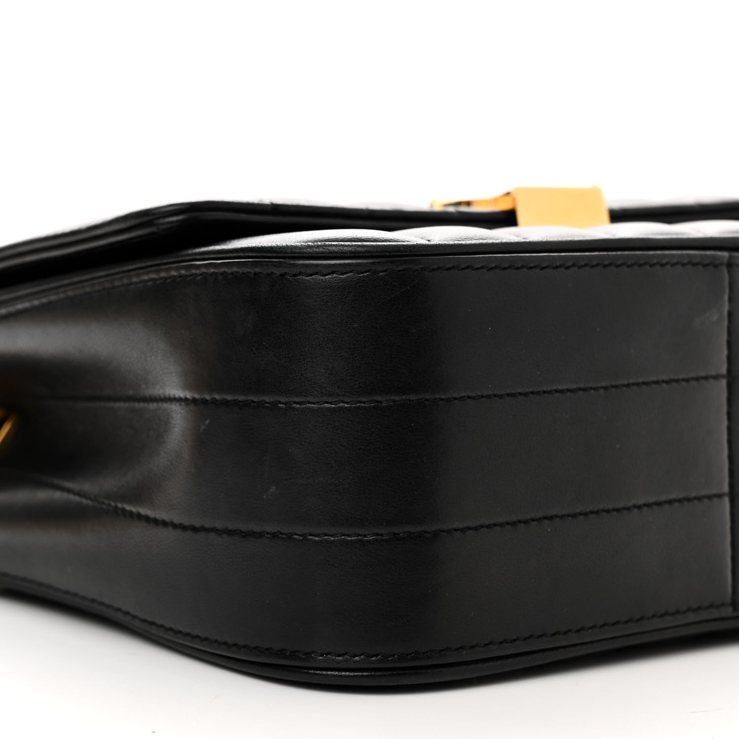 Saint Laurent Lambskin Matelasse Monogram Vicky Chain Wallet Black 9 of 15