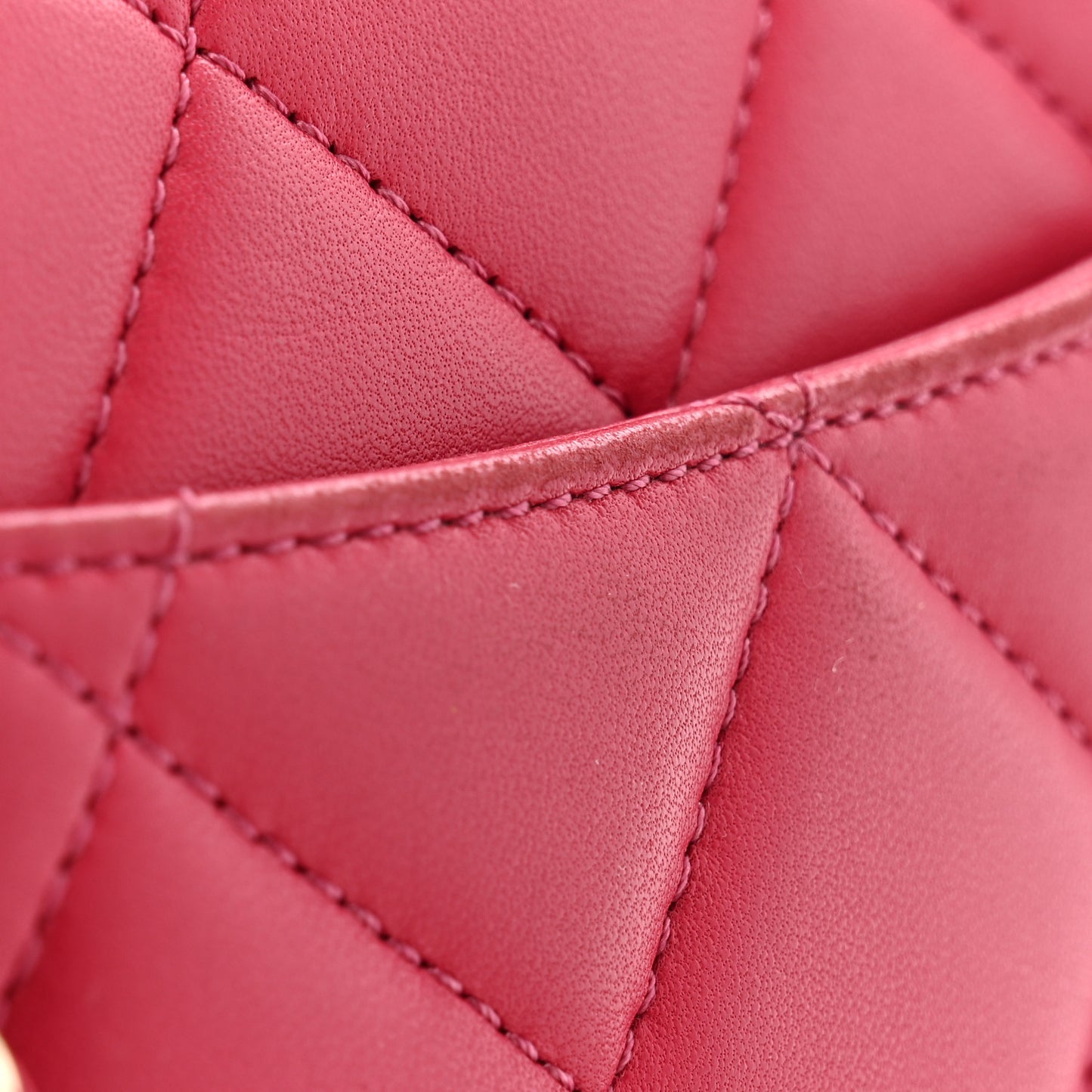 Lambskin Quilted Small Trendy CC Flap Dual Handle Bag Dark Pink