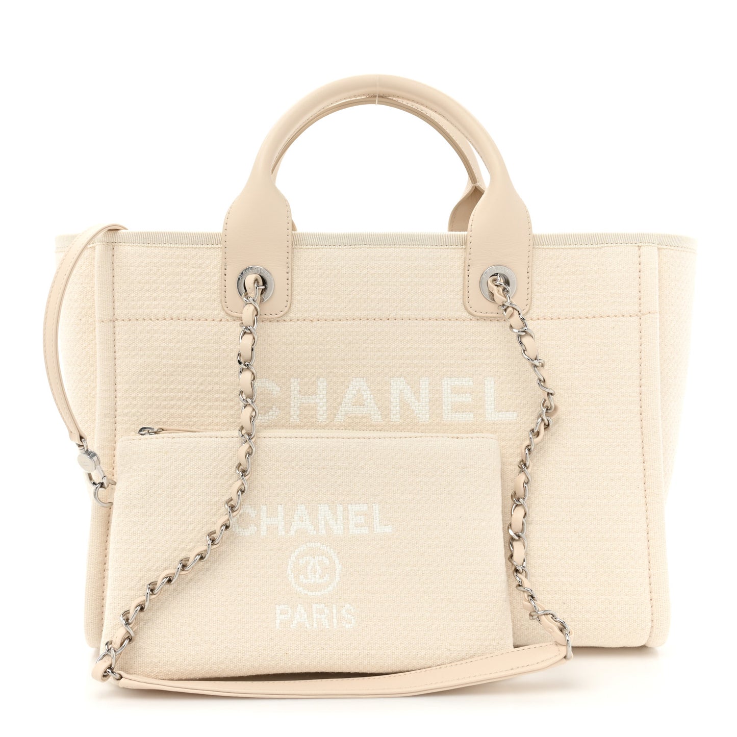Mixed Fibers Small Deauville Tote White