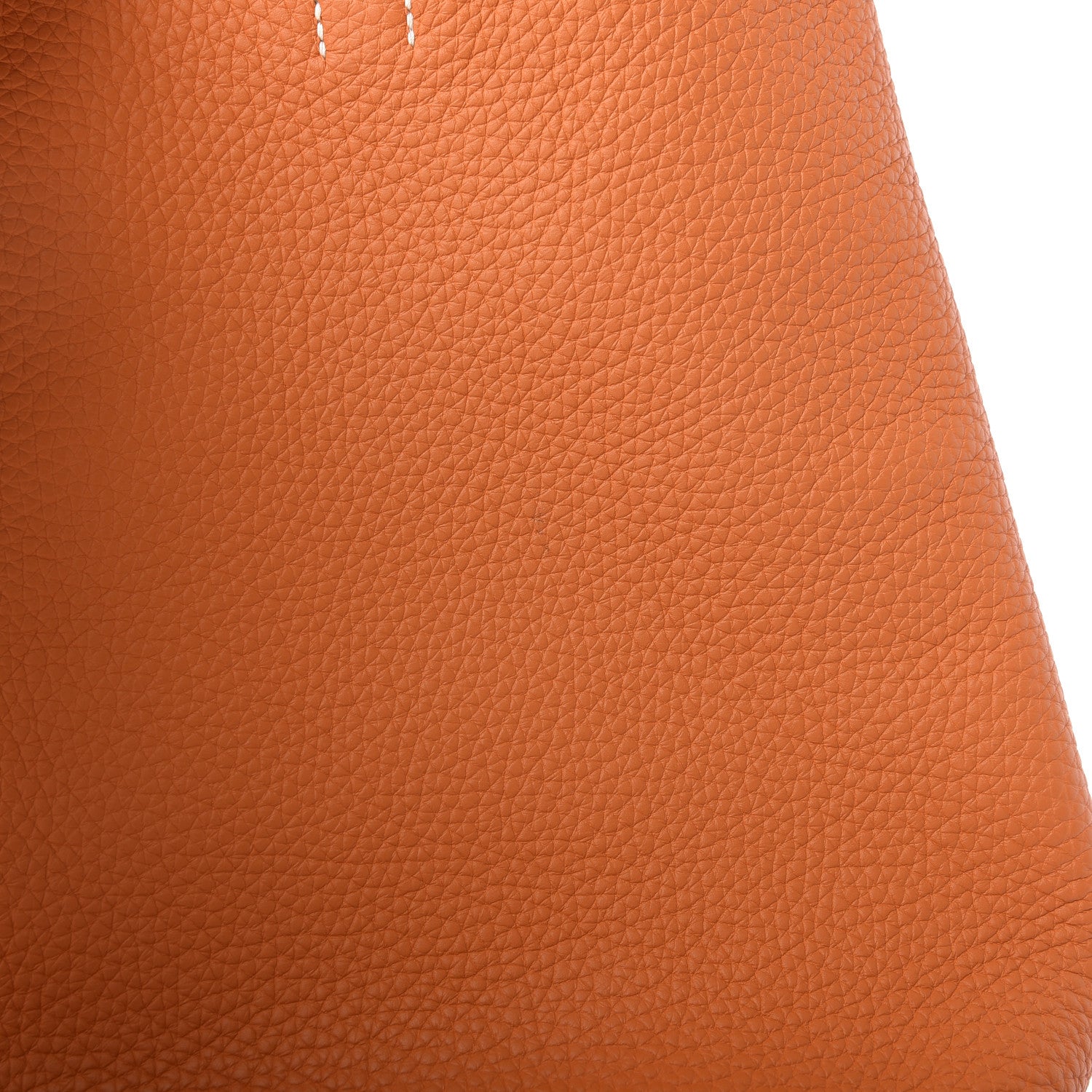 Hermes Taurillon Clemence Double Sens 36 Reversible Tote Gris Perle Orange 13 of 16