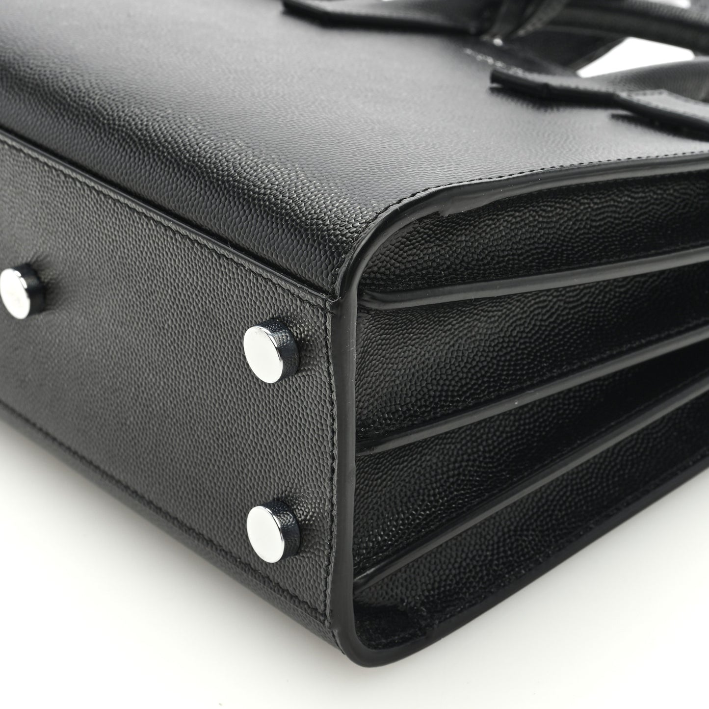 SAINT LAURENT Grained Calfskin Nano Sac De Jour Black