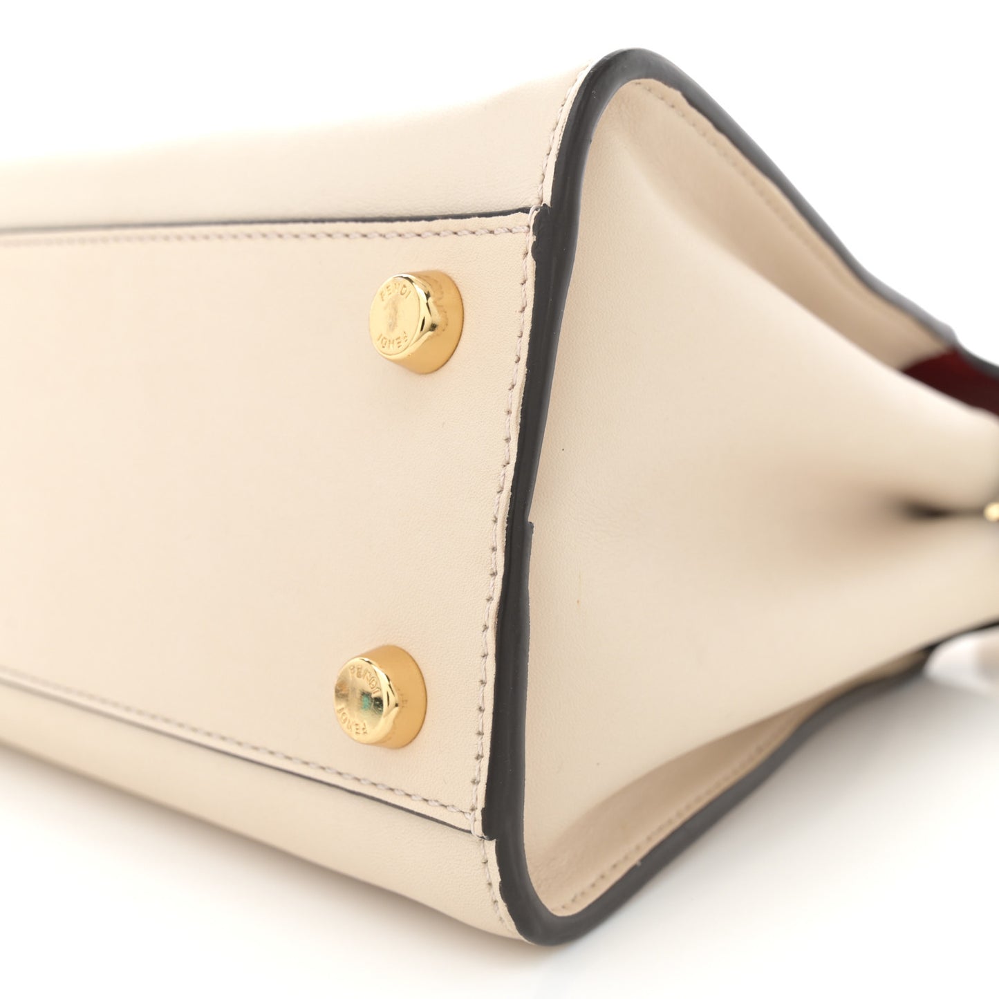 Vitello Tahiti Burro Bi-Color Medium Peekaboo Iconic Essentially Satchel Camelia Fragola Dark Blue