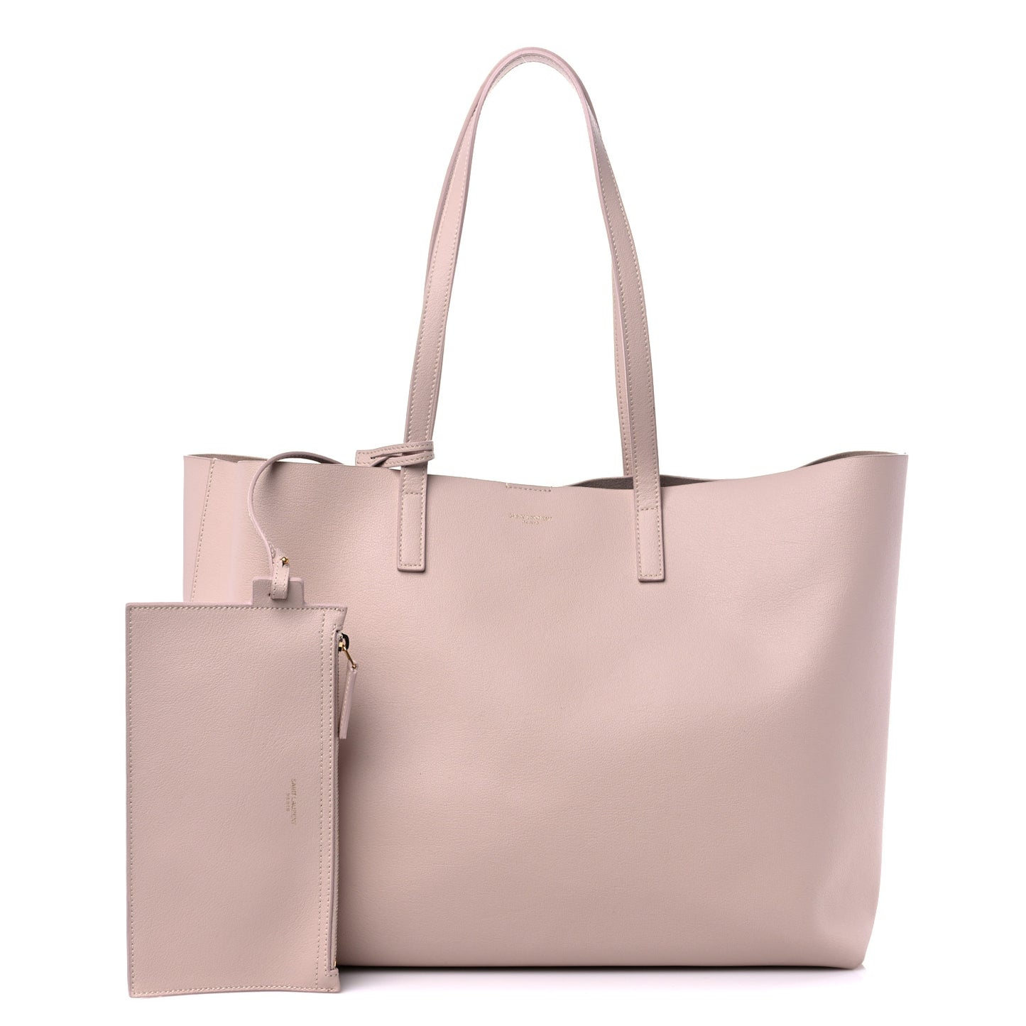 Calfskin Large Shopping Tote Pale Blush