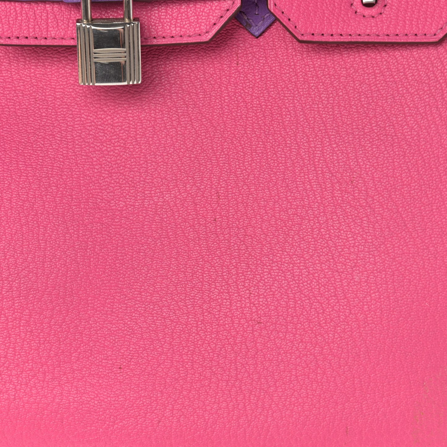 Chevre Bi-Color Horseshoe Birkin 30 Rose Shocking Iris