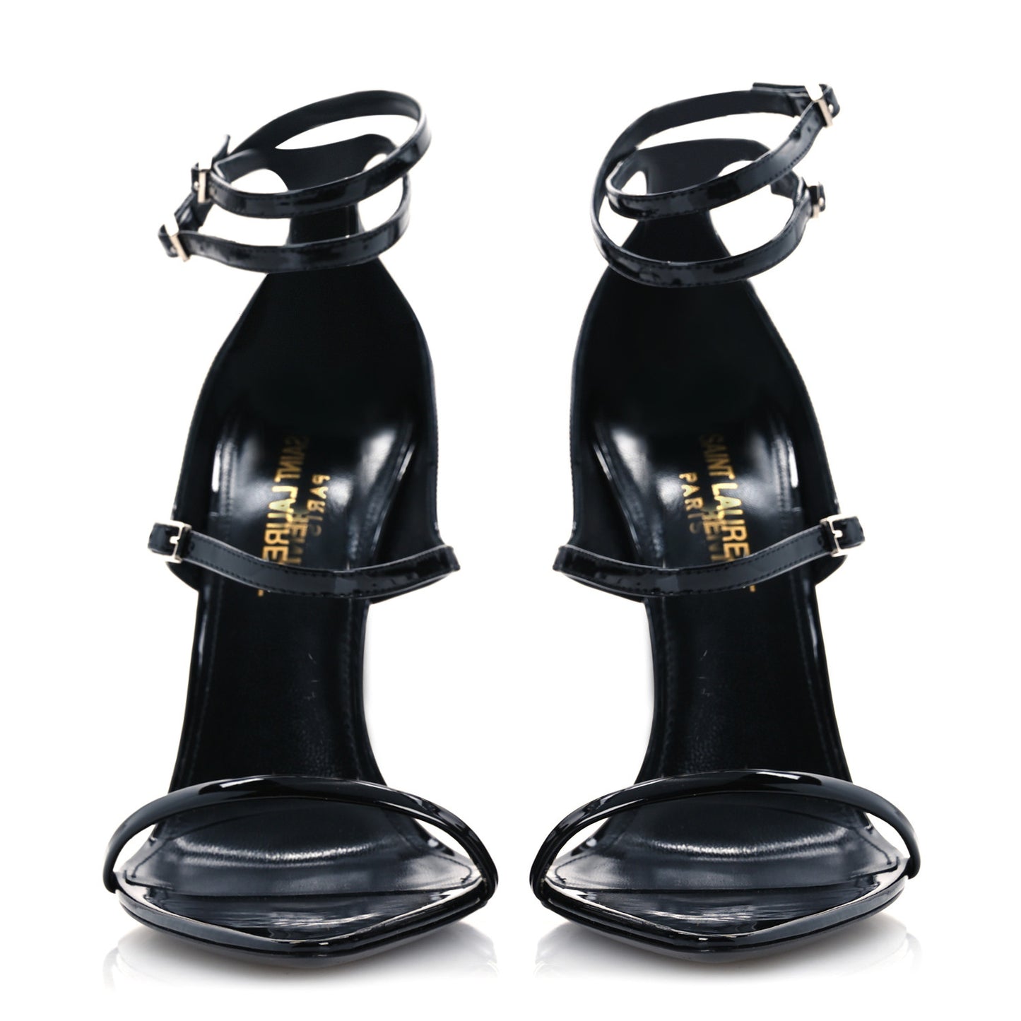 Patent Calfskin Dita 110 Sandals 38 Black