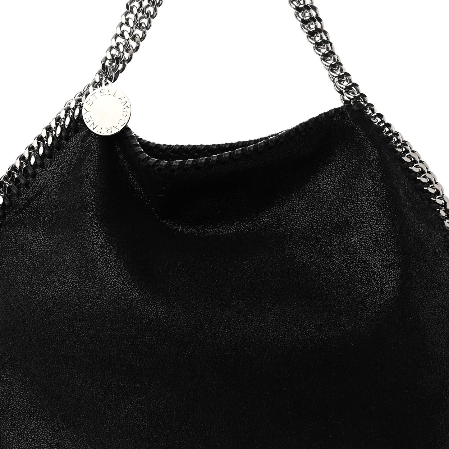 Shaggy Deer Small Falabella Fold Over Tote Black
