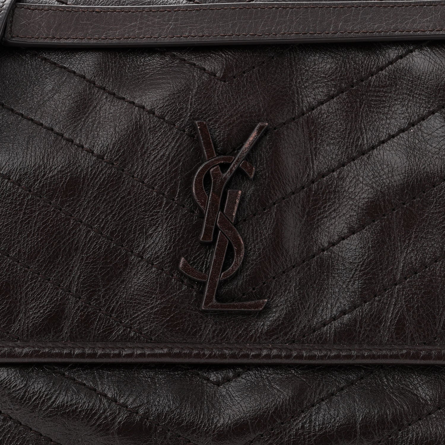 Saint Laurent Crinkled Calfskin Matelasse Monogram Medium Niki Chain Satchel Tulip 8 of 11
