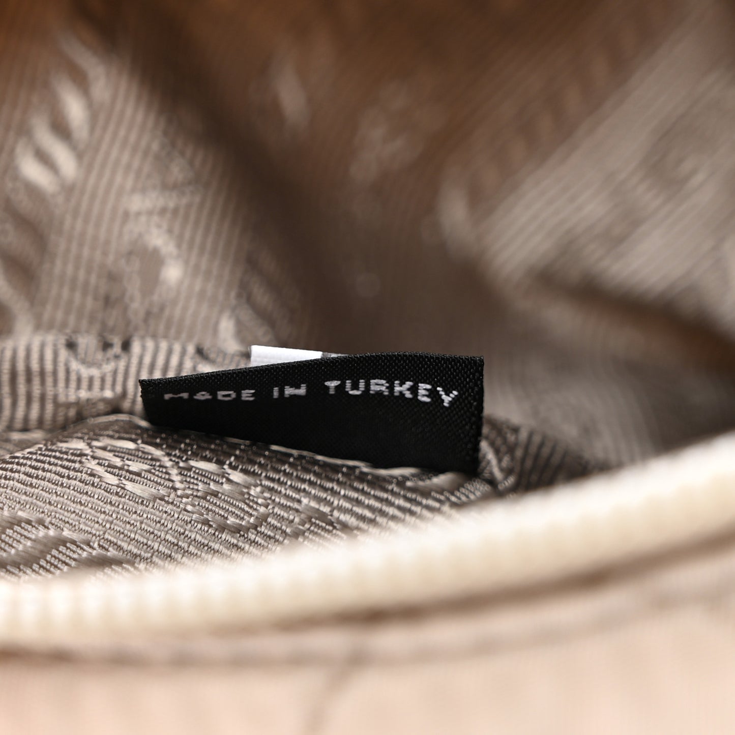 Tessuto Nylon Stitched Shoulder Bag Pomice