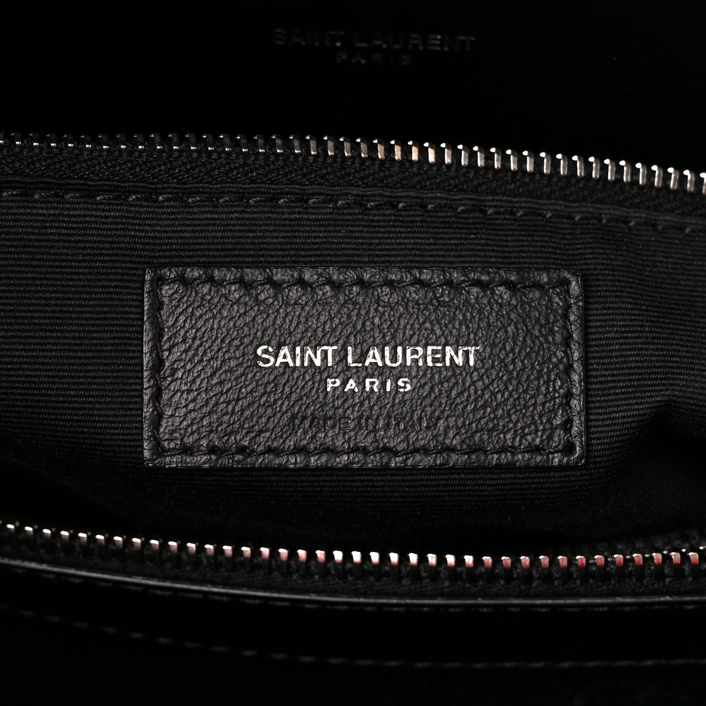 Calfskin Y Quilted Monogram Large Loulou Chain Satchel Black
