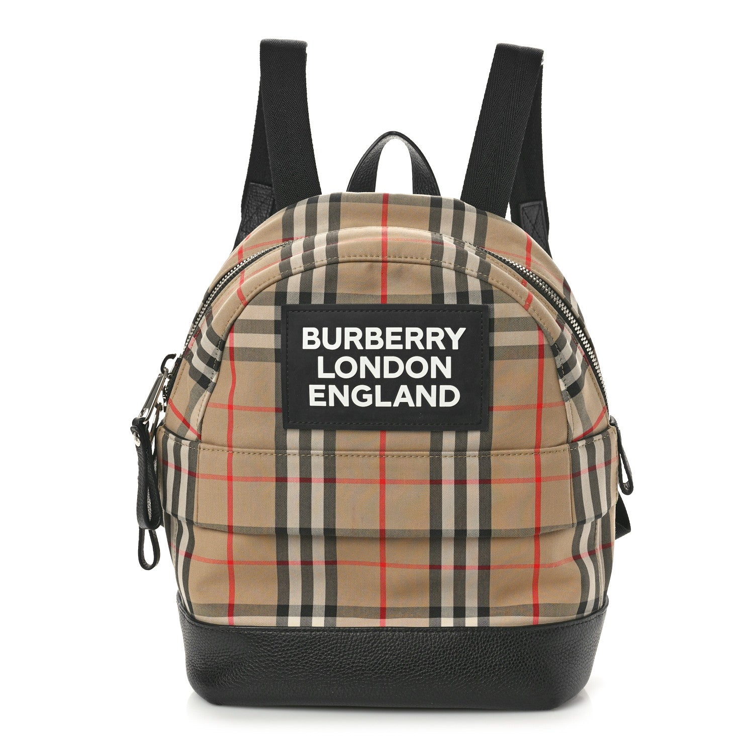 Burberry House Check Canvas Calfskin Small Nico Backpack Archive Beige 1 of 9