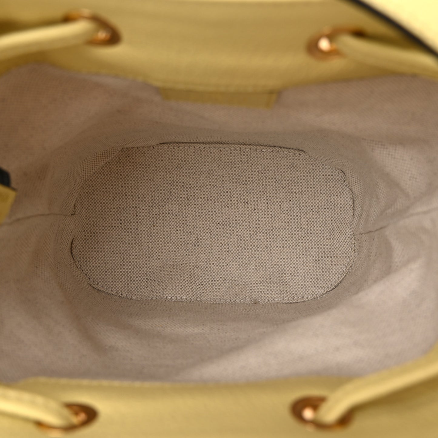 Monogram Jumbo GG Textured Dollar Calfskin Mini Ophidia Bucket Bag Beige Banana