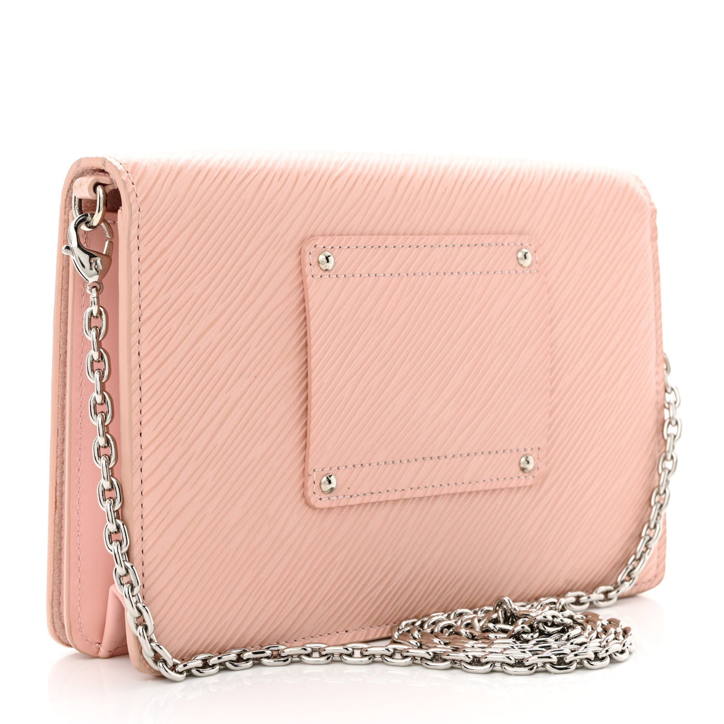 Epi Twist Belt Chain Wallet Rose Ballerine