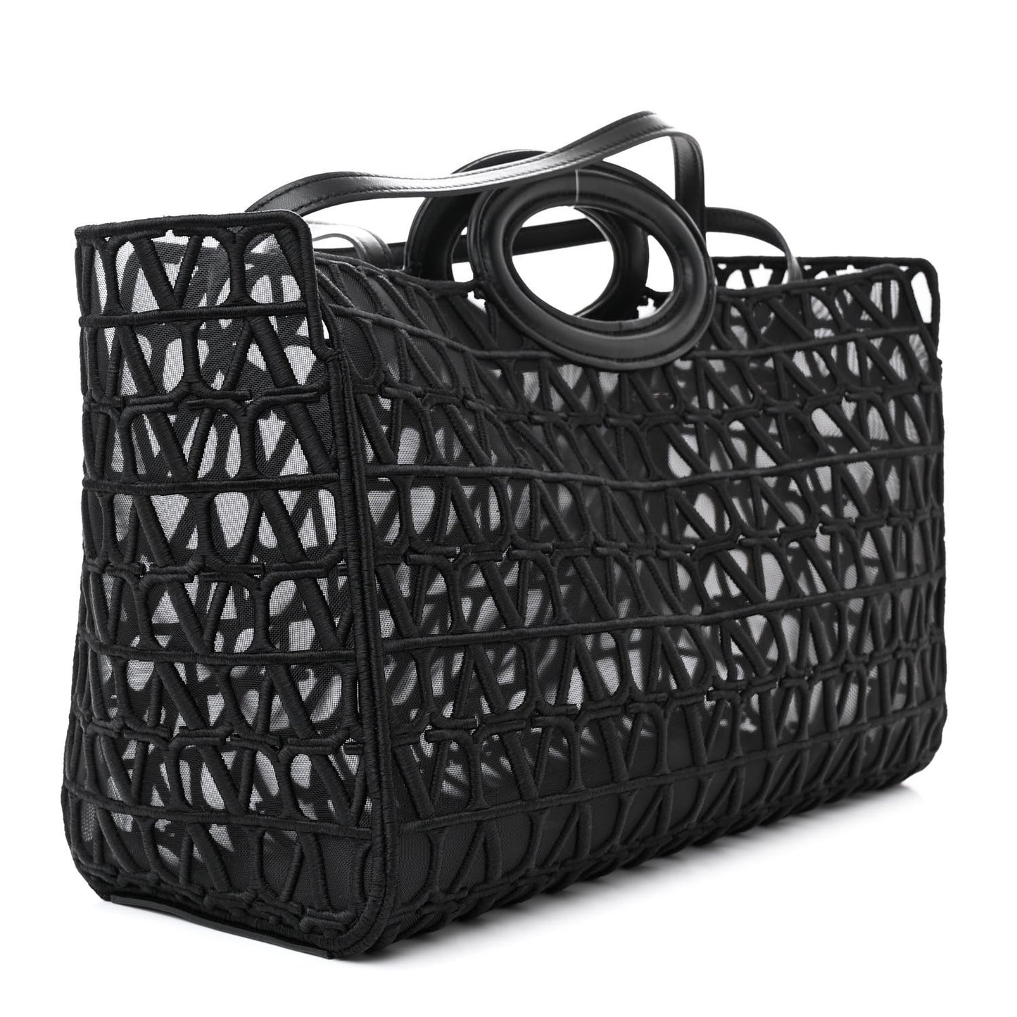 Toile Mesh Iconographe Goatskin Le Troisieme Shopping Bag Black