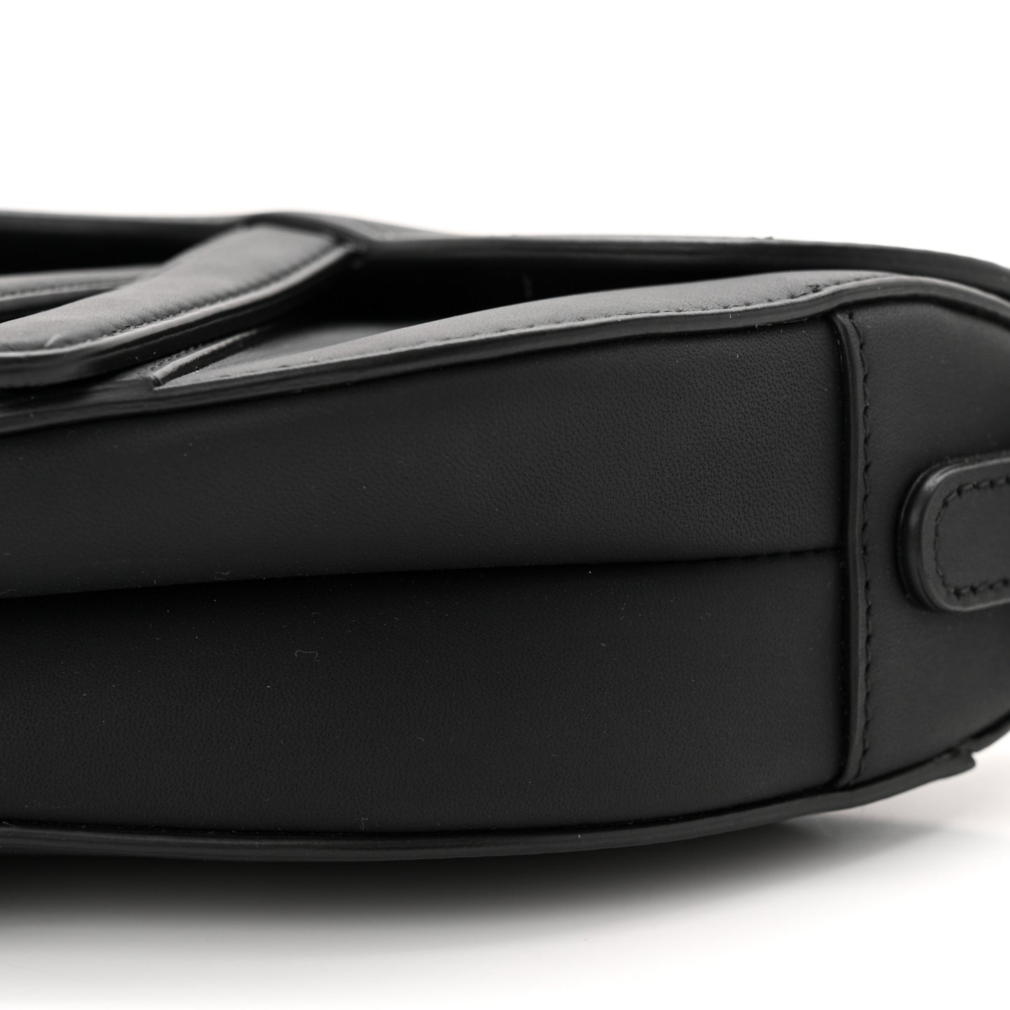 Ultra Matte Calfskin Mini Saddle Bag Black