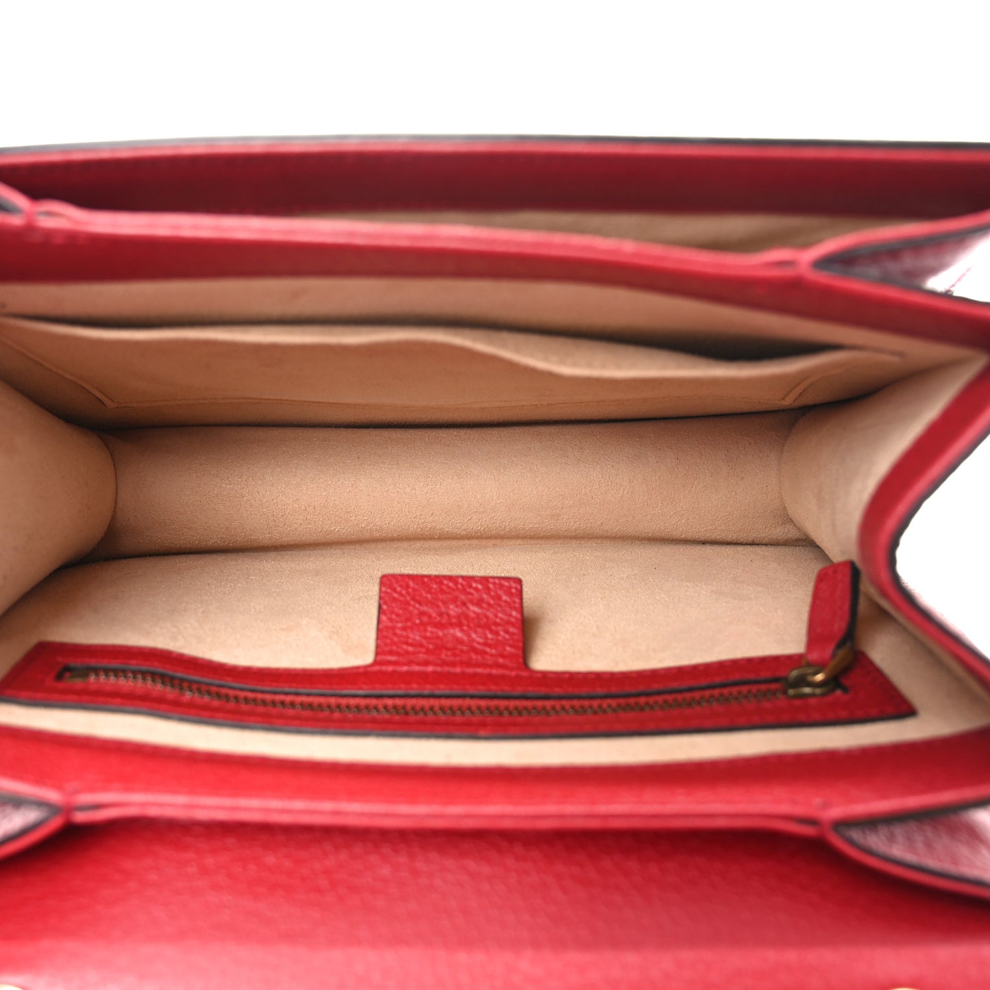 GG Supreme Monogram Small Queen Margaret Top Handle Bag Red