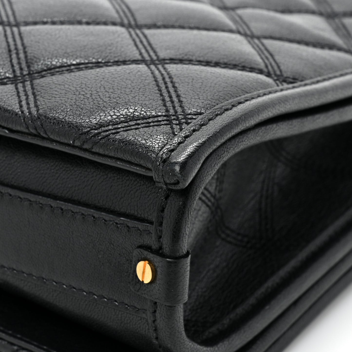 Lambskin Quilted Small Becky Chain Bag Black