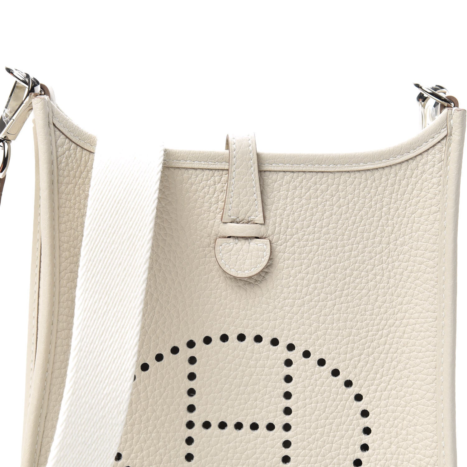 Hermes Taurillon Clemence Evelyne TPM Craie 7 of 9