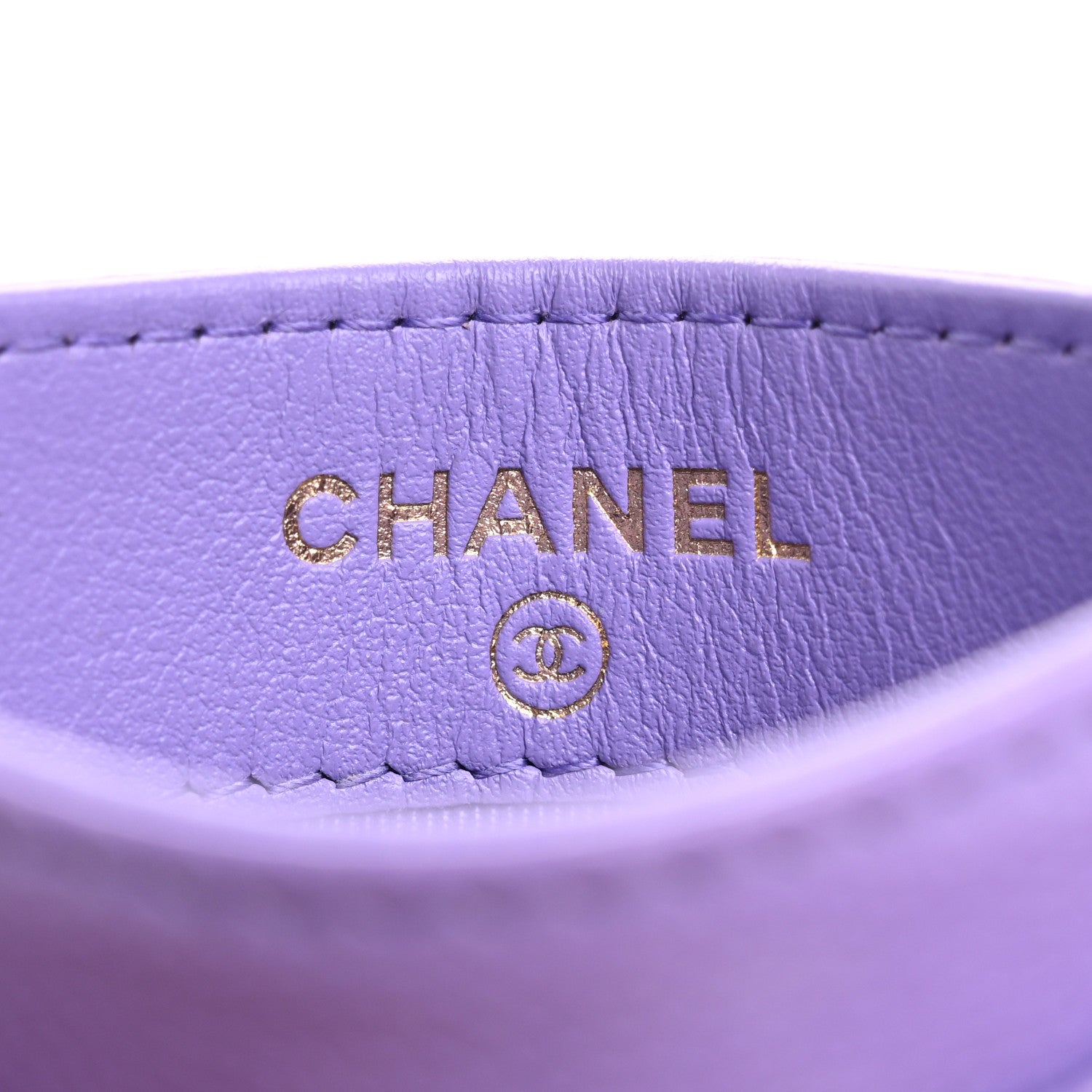 Chanel Caviar Quilted Card Holder Purple 6 of 13